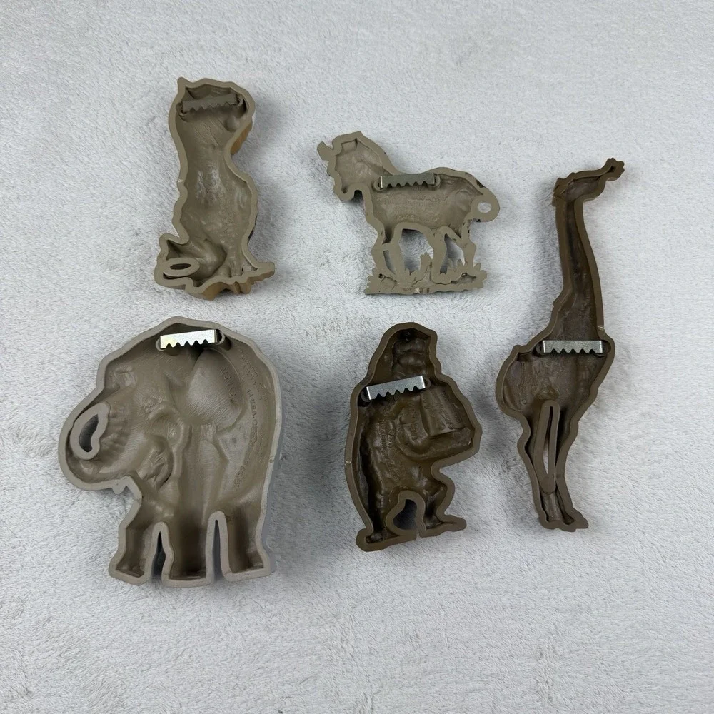 Vintage Burwood‎ Products Co Jungle Safari Animal Wall Art Lot- 90's Boho
